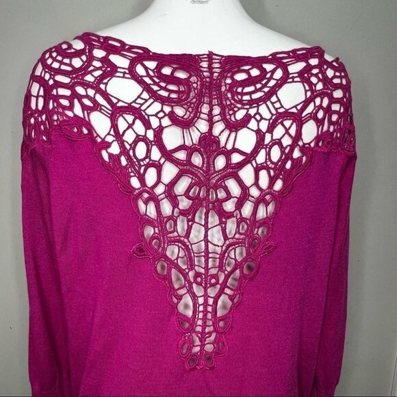 Addition Elle Pink Crocheted Lightweight Sweater Size 2x NWT Brand New - Picture 2 of 11